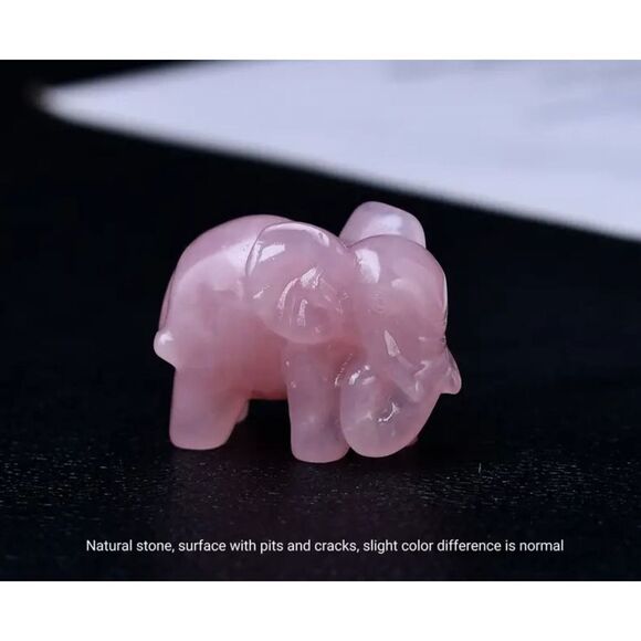 New! Natural Carved Rose Quartz Healing & Love Stone - Picture 1 of 3
